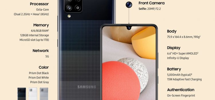 โทรศัพท์ Samsung Galaxy A42 5G